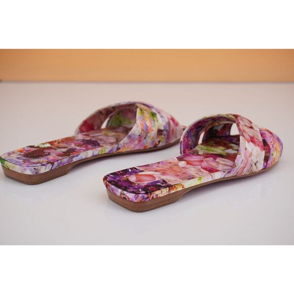 Christian Louboutin Nicol Is Back Slide Sandal SZ 36.5 New Pink Floral $850 Red - Picture 5 of 10